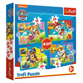 Puzzle "4in1 (12, 15, 20, 24)" - Running Pupies / Viacom PAW Patrol