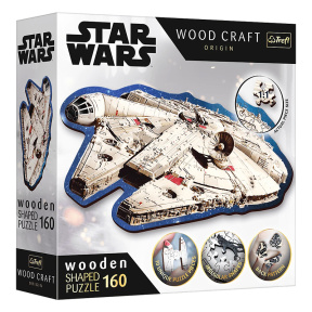 Puzzle- "160 Wooden Shaped Puzzles" - Millennium Falcon / Lucasfilm Star Wars