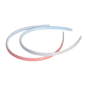 Набор Обруч 2 шт. узкий Горошек-Ромбик