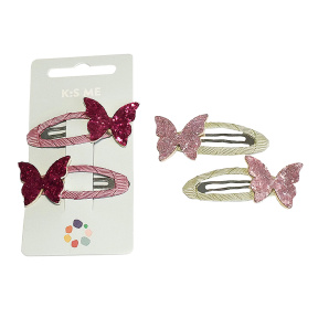 Set de agrafe Click-Clack Butterfly cu paiete