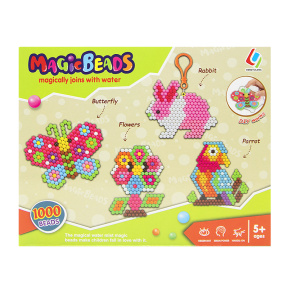 Set aquamosaic, 1000 unități, Fluture, floare, iepuraș, papagal