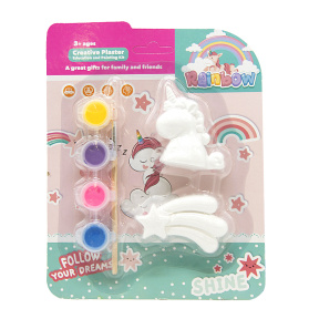 Set pentru creație. Figurine din ipsos, pensule, vopsele" Curcubeu"