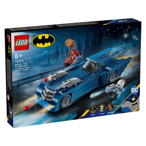 Constructor LEGO Batman Movie Batman în Batmobile versus Harley Quinn și Mr Freeze