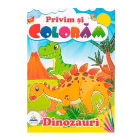 Privim și colorăm. Dinozauri