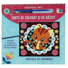 Carte de colorat și de răzuit. Animale de companie