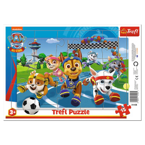 Puzzle "15 Frame" - "Obliging dogs Paw Patrol"