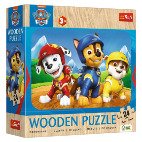 Puzzle "24 Wooden Puzzle" - "Lovely Paw Patrol Team"