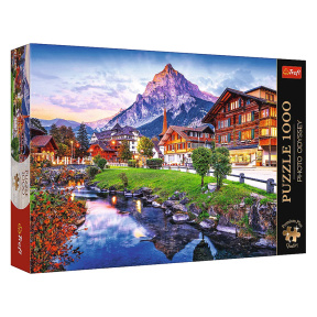 Puzzle "1000 Premium Plus" - "Photo Odyssey: Alpine village, Switzerland"