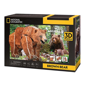 Urs brun, 88 elemente, 3D puzzle