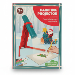 Новый год Набор для рисования, Настольный проектор, сменные линзы и карандаши