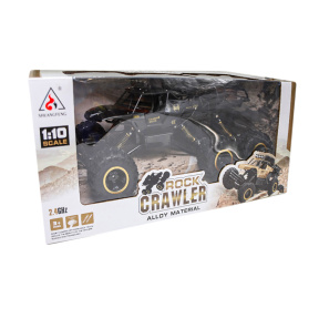 Mașină „Rock Crawler” 1:10 cu telecomandă, acumulator, neagră