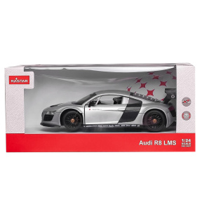 Машина RASTAR Die cast 1:24 AUDI R8, серебристая