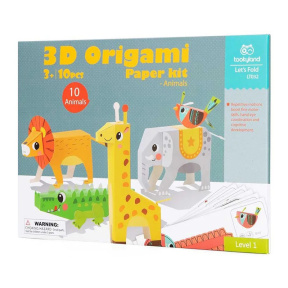 Set pentru 3D origami, Animale sălbatice, 10 modele