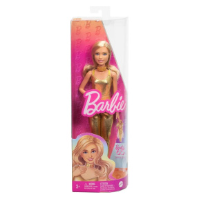 Кукла Barbie Модница в золотистом комбинезоне