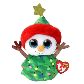 Мягкая игрушка Beanie Boos Снеговик-елочка 15 см