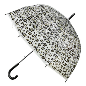 Umbrelă transparentă leopard