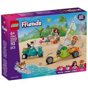 Constructor LEGO Friends Câini de surfing și aventuri cu scuter