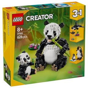 Constructor LEGO Creator Animale sălbatice: Familia Panda