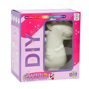 Набор для росписи копилки, Динозавр, 6 цветов, кисть, палитра, 21 см