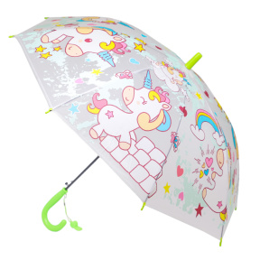 Umbrelă pentru copii Unicorn, verde