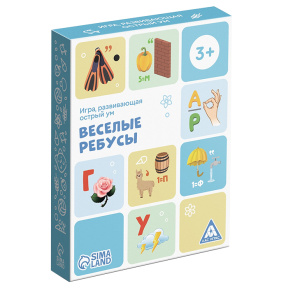 Настольная игра Весёлые ребусы, 30 карт, 3+