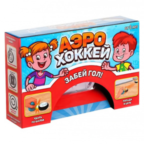 Настольная игра Аэрохоккей, работает от батареек, 2 игрока, 3+