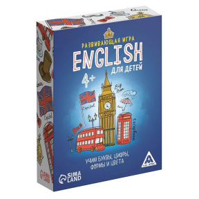 Настольная игра English для детей, 70 карт