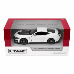 Kinsmart Mașină Ford Mustang 2024 1:38 albă