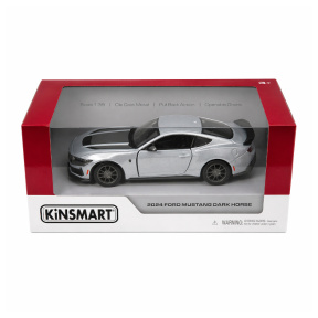Kinsmart Mașină Ford Mustang 2024 1:38 argintie