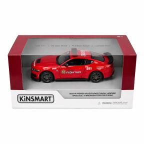 Kinsmart Mașină Ford Mustang Firefighter 2024, 1:38, roșie