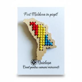 Broșă Harta Moldovei