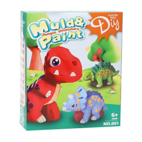 Set pentru creativitate "Dinozauri", pentru realizarea basoreliefului și pictare