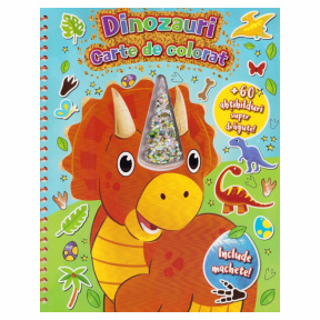 Dinozauri. Carte de colorat și machete