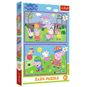 Puzzle "2x24" - Peppa on the playground