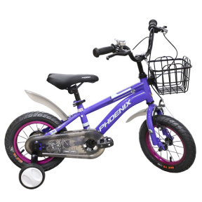 Bicicletă pentru copii cu 4 roți, 12 inch, albastru