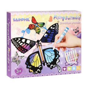 Set pentru creație Fluture de colorat, cu aripi care se mișcă