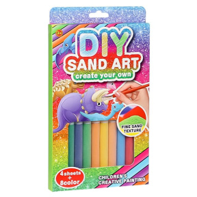 Set pentru pictură cu nisip, Dinozauri, 8 culori