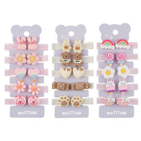 Заколки для волос MESHU Детские Радуга ассорти, 10 шт.