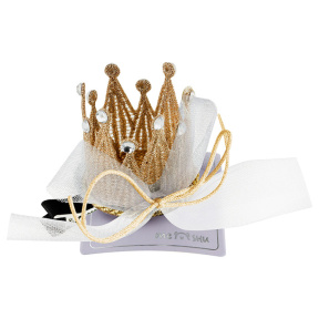 Заколка для волос MESHU Корона, золотая