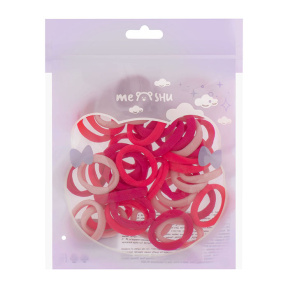 Резинки для волос MESHU Неоновый розовый ассорти 40 шт.