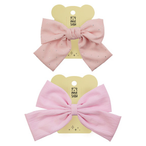 Заколка для волос MESHU Бант, розовая, ассорти