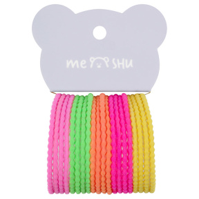 Elastice de păr MESHU Neon ondulat 20 buc.