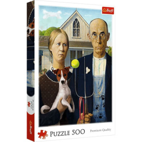 Puzzle "500" - American Gothic: Dog Edition