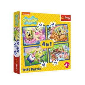 Puzzle "4in1" - SpongeBobs underwater life / SpongeBob