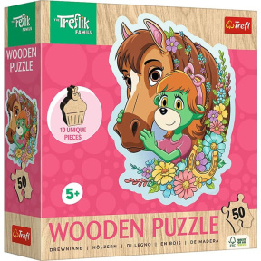 Puzzle "50 Wooden Contour Puzzle" - Happy Trefliks Family