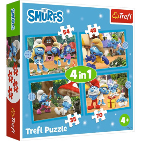 Puzzle "4in1" - Smurf Village / The Smurfs