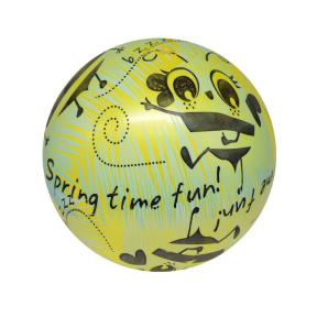 Мяч надувной, 22 см, желто-черный