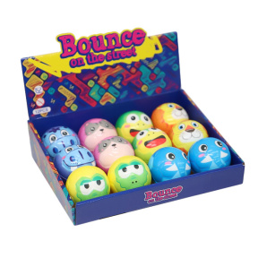 Мячик-прыгун "Футбол", 6,3 см, 12 шт