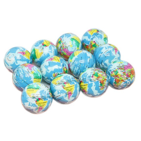 Minge „Harta lumii”, 7,5 cm, 12 buc