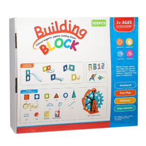 Магнитный электронный конструктор со светом, 109 деталей